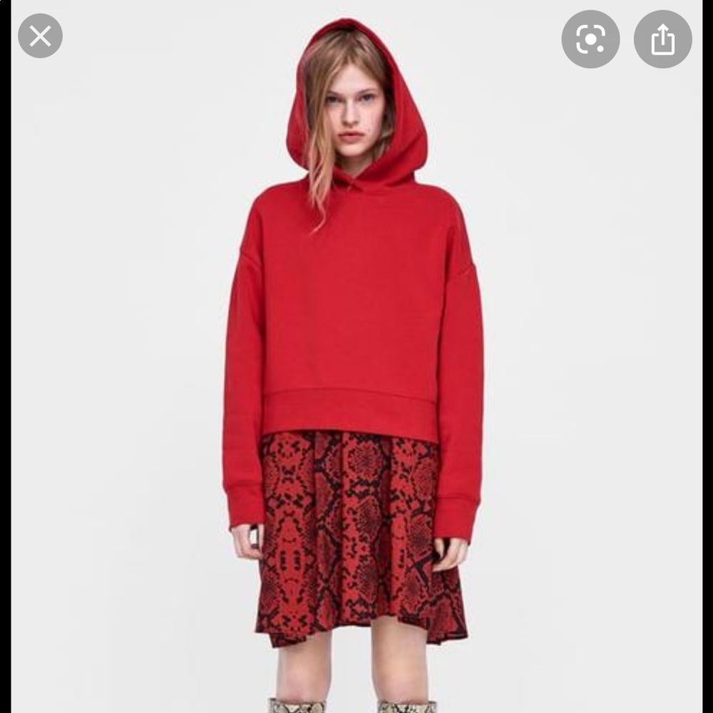 Zara Red Hoodie